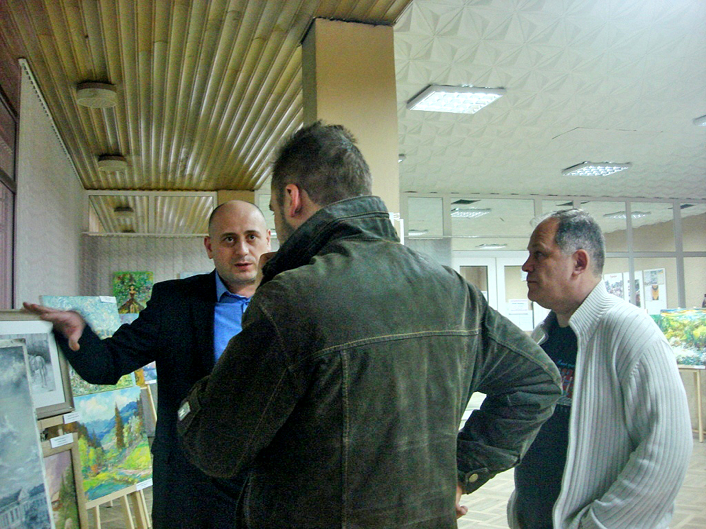 Художники Петр Грицюк,Александр Яворивский и Олег Караваев