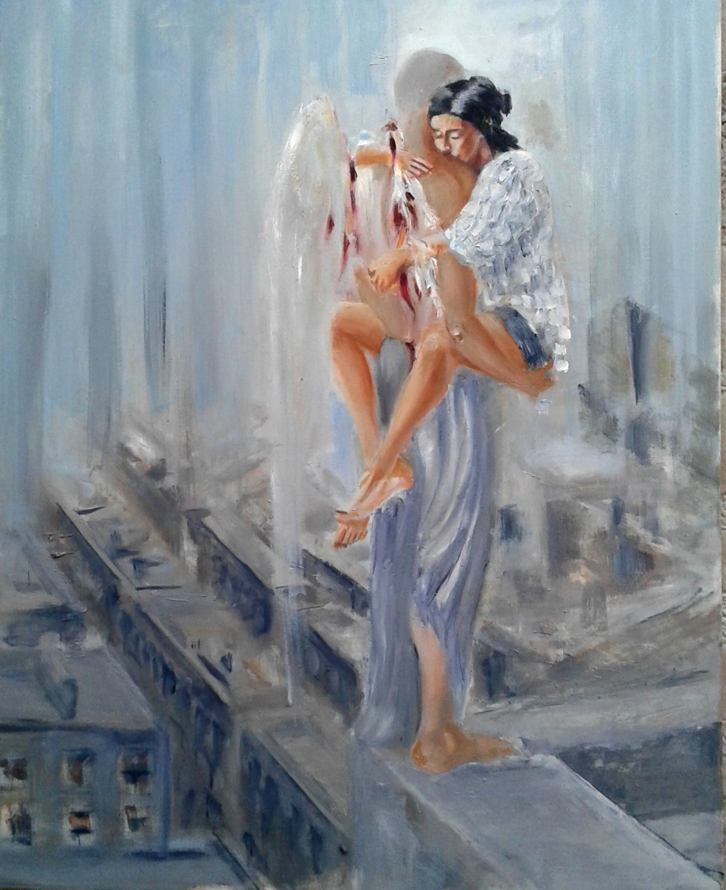  Раненый ангел, холст, масло, 60х80, Дмитрий Косариков 